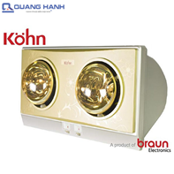 Đèn sưởi nhà tắm Braun Kohn KP02G 2 bóng