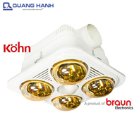 Đèn sưởi nhà tắm âm trần Braun BU04G