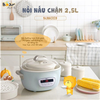 Nồi nấu chậm Bear 2,5L  SUBE003